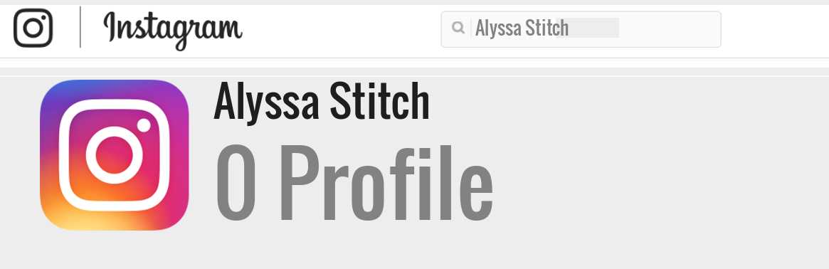 Alyssa Stitch instagram account