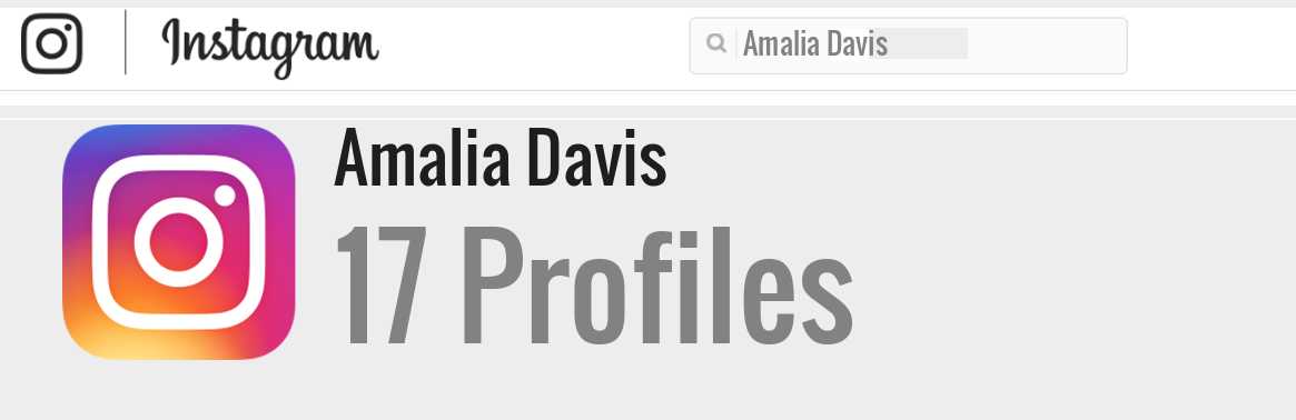 Amalia Davis instagram account