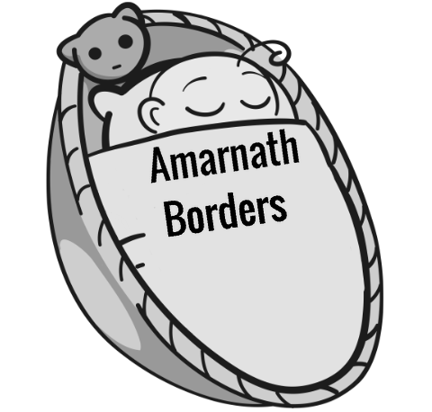 Amarnath Borders sleeping baby