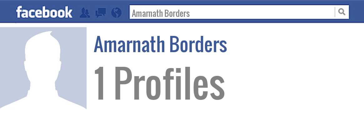 Amarnath Borders facebook profiles