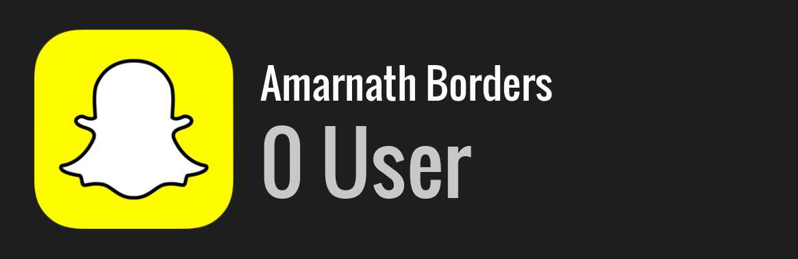 Amarnath Borders snapchat