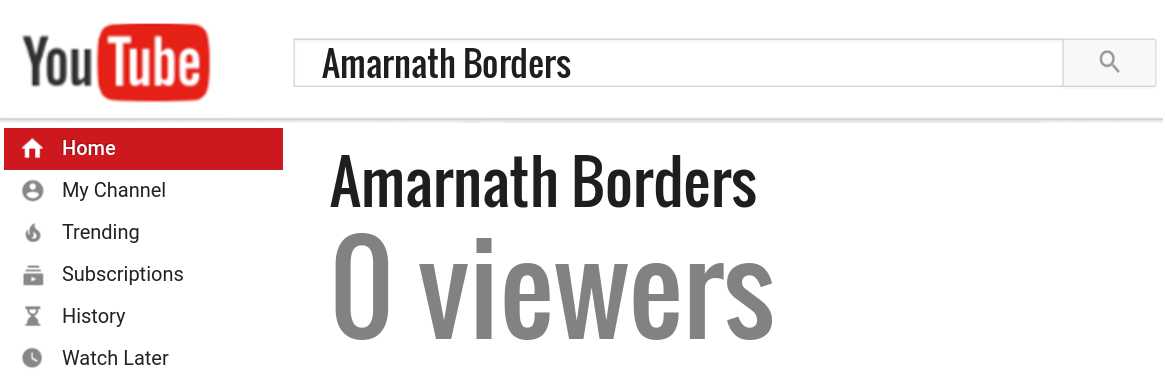 Amarnath Borders youtube subscribers