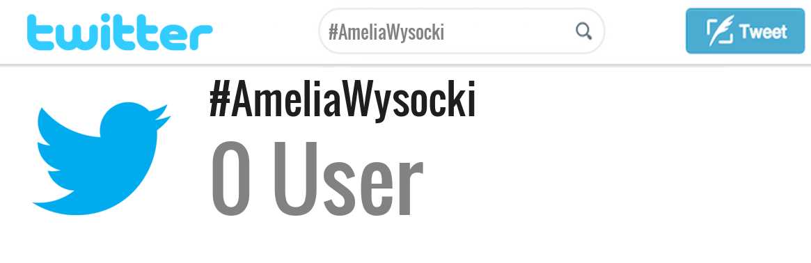 Amelia Wysocki twitter account