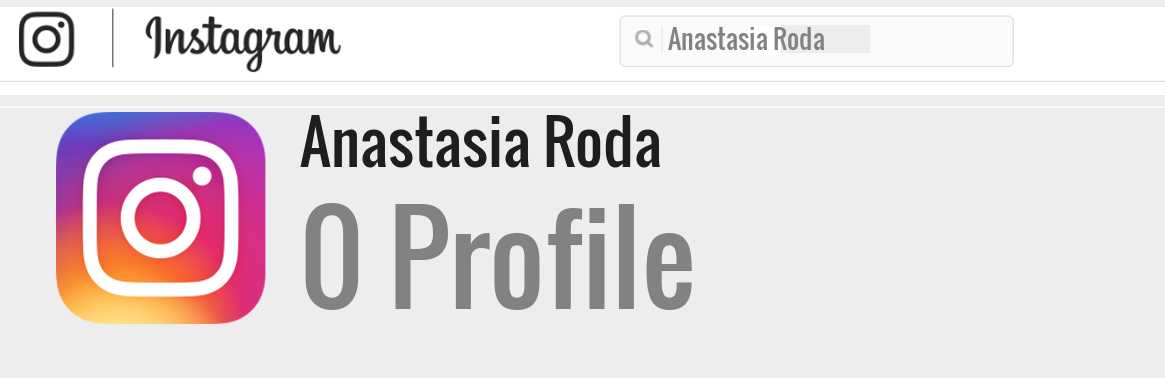 Anastasia Roda instagram account