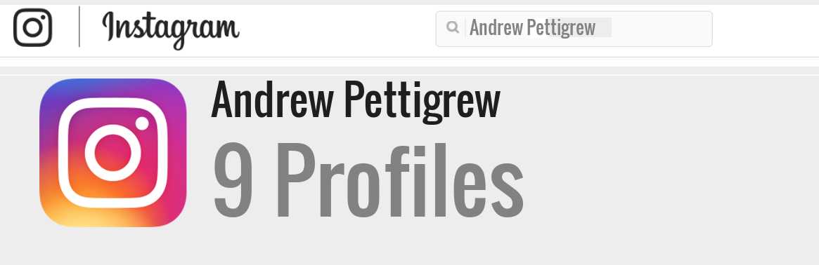 Andrew Pettigrew instagram account