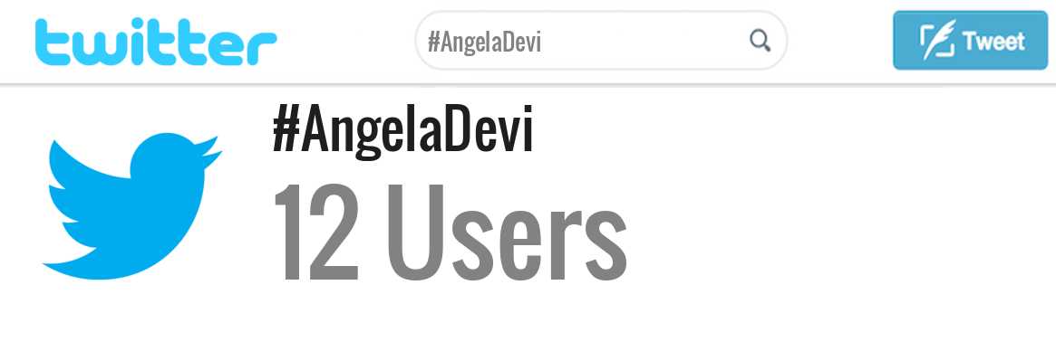 Angela Devi twitter account