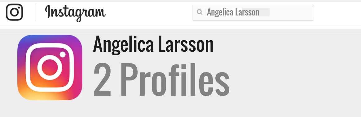 Angelica Larsson instagram account