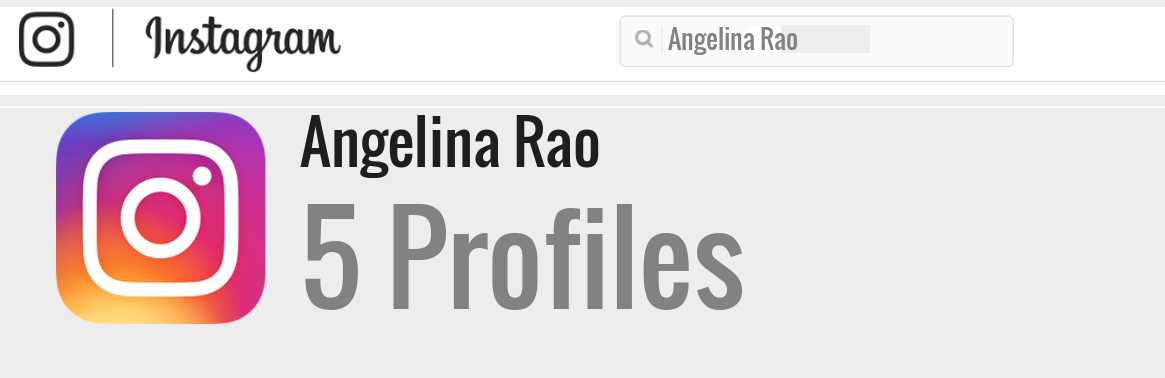 Angelina Rao instagram account