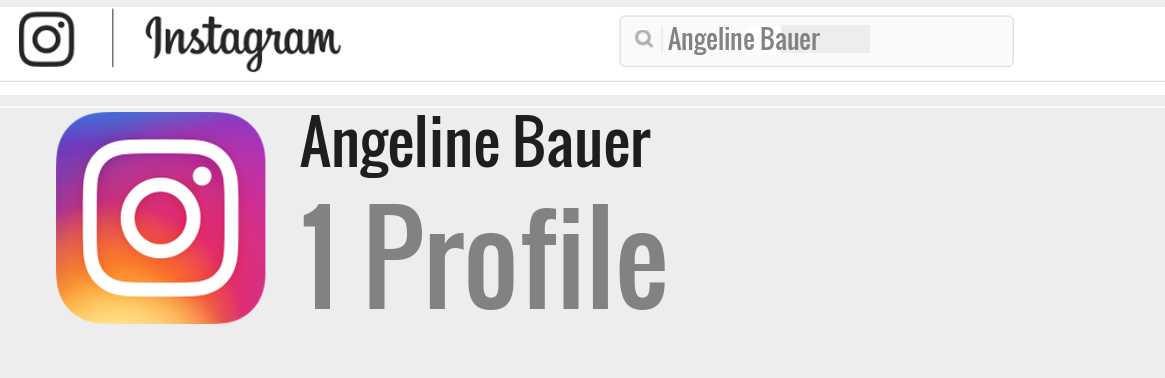 Angeline Bauer instagram account