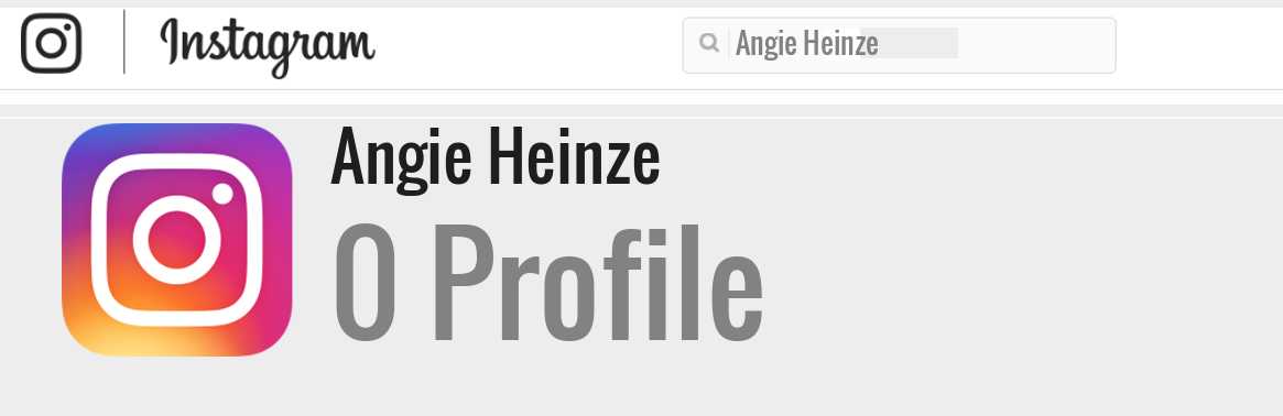 Angie Heinze instagram account