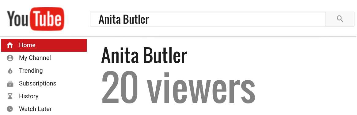 Anita Butler youtube subscribers