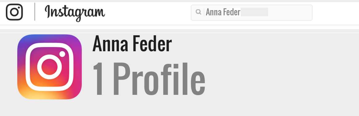 Anna Feder instagram account