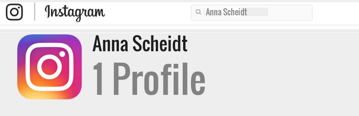 Anna Scheidt instagram account