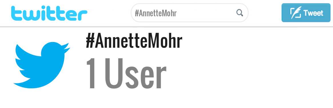 Annette Mohr twitter account