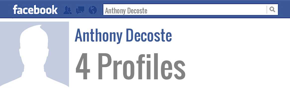 Anthony Decoste facebook profiles