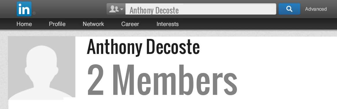 Anthony Decoste linkedin profile