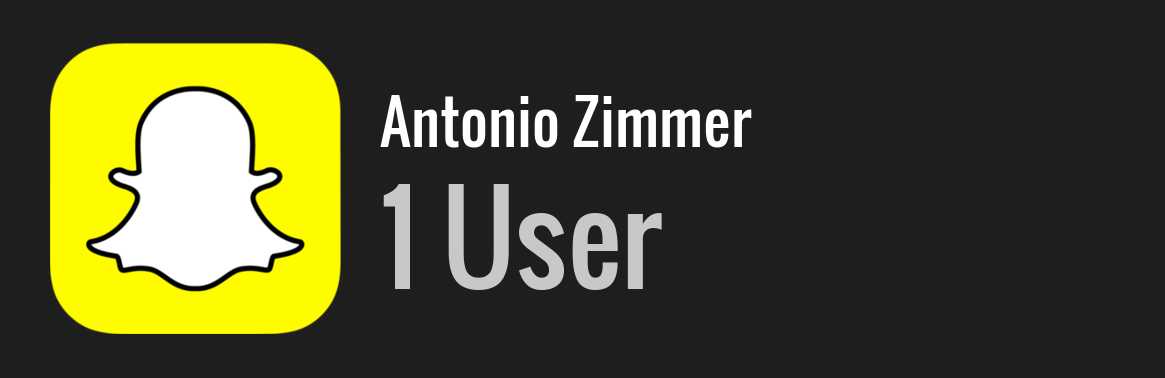 Antonio Zimmer snapchat