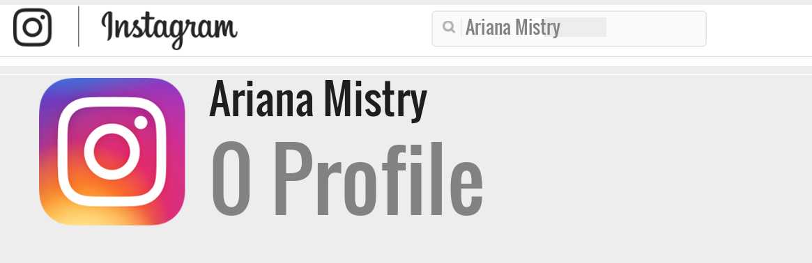 Ariana Mistry instagram account