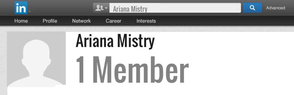 Ariana Mistry linkedin profile