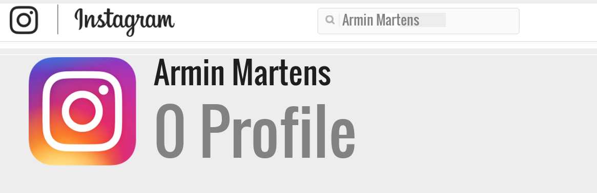 Armin Martens instagram account