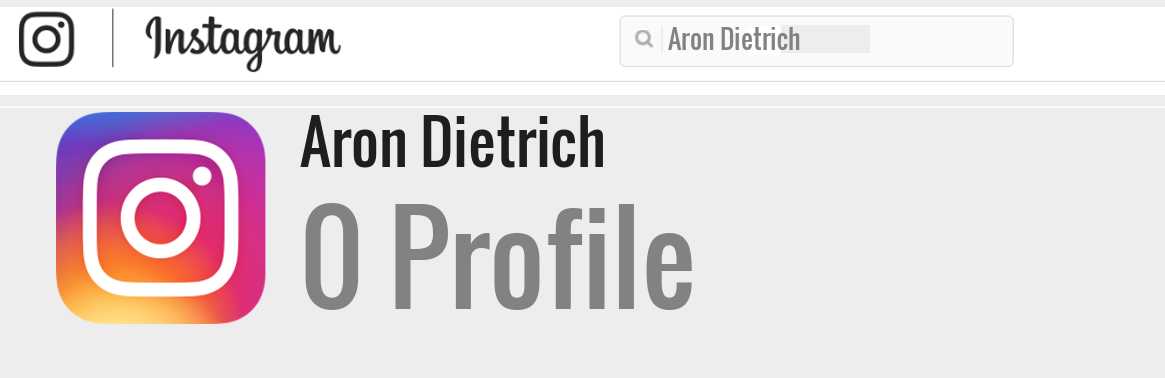 Aron Dietrich instagram account