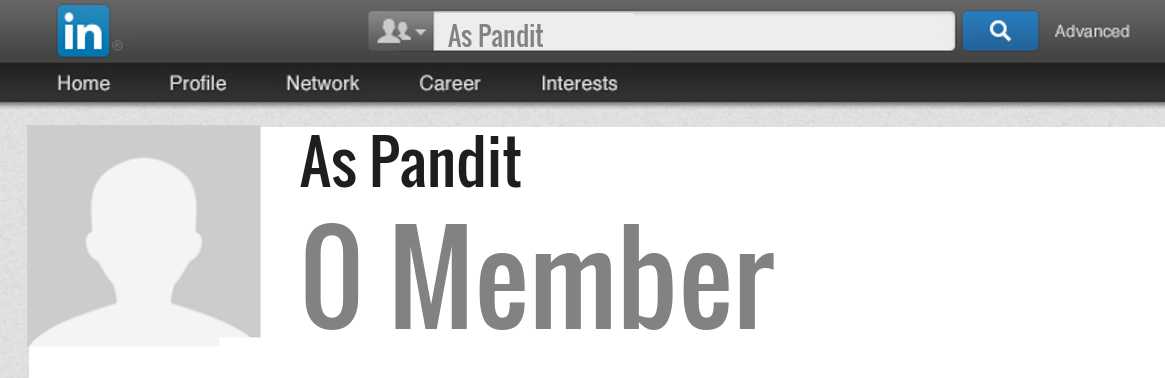 As Pandit linkedin profile