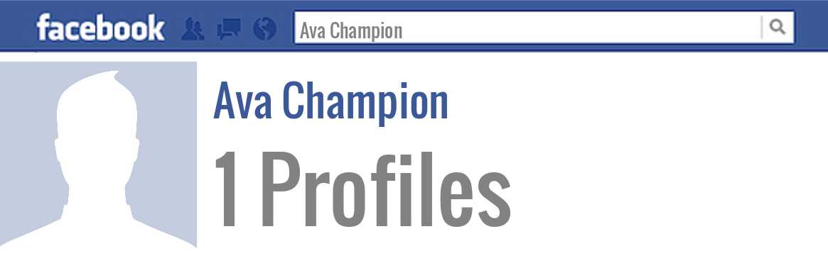 Ava Champion facebook profiles