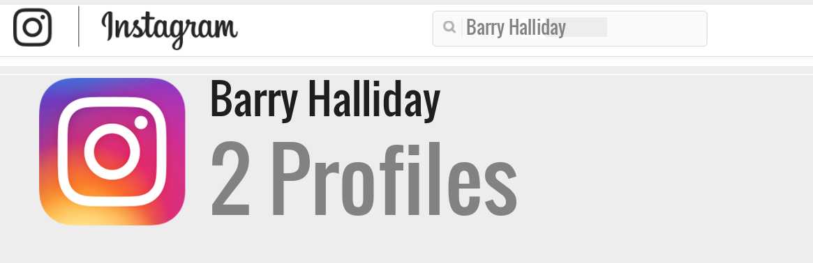 Barry Halliday instagram account