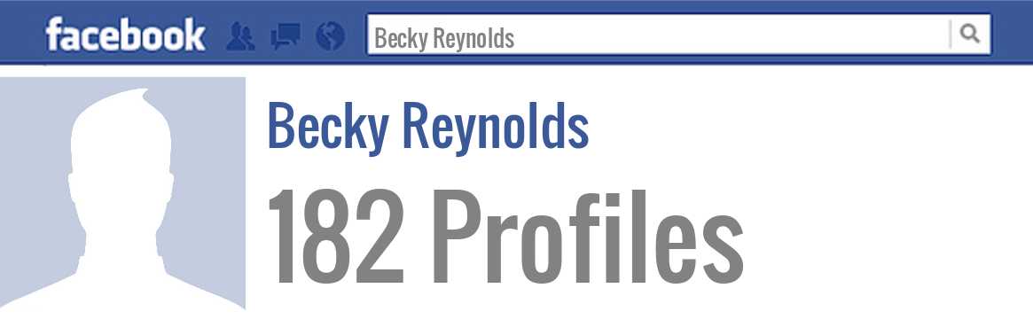 Becky Reynolds facebook profiles