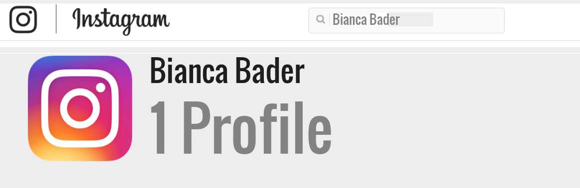 Bianca Bader instagram account