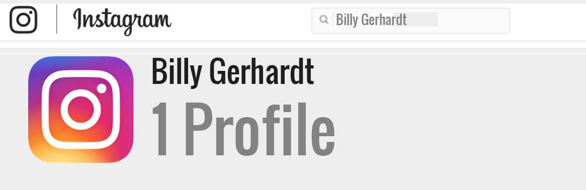 Billy Gerhardt instagram account