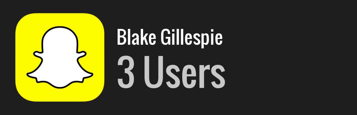 Blake Gillespie snapchat