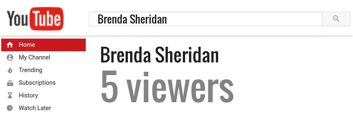 Brenda Sheridan youtube subscribers