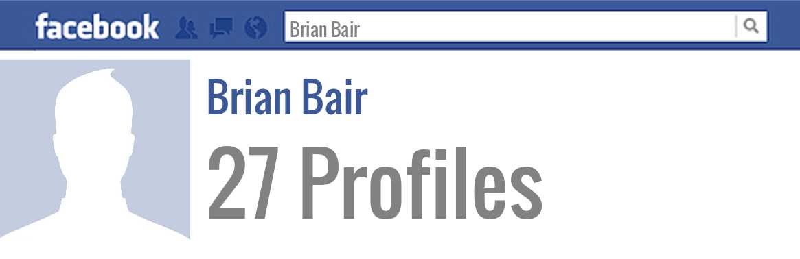 Brian Bair facebook profiles