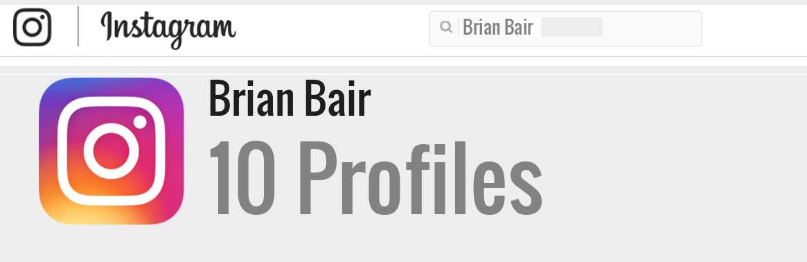 Brian Bair instagram account