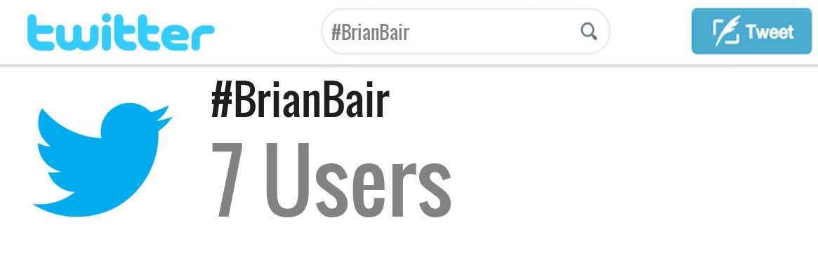 Brian Bair twitter account
