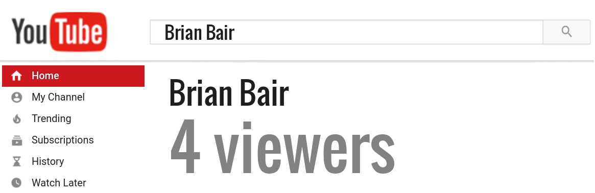 Brian Bair youtube subscribers