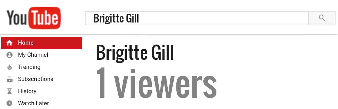 Brigitte Gill youtube subscribers