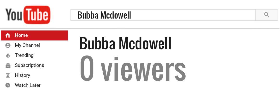 Bubba Mcdowell youtube subscribers