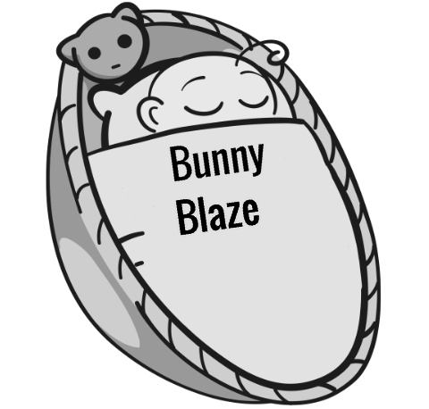 Bunny Blaze sleeping baby