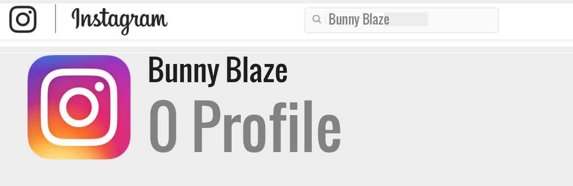 Bunny Blaze instagram account