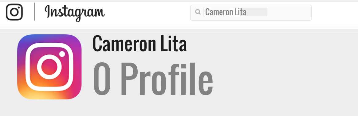 Cameron Lita instagram account