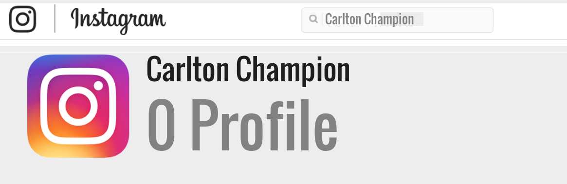 Carlton Champion instagram account