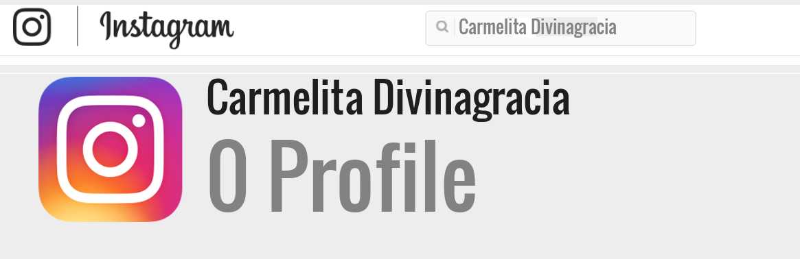 Carmelita Divinagracia instagram account