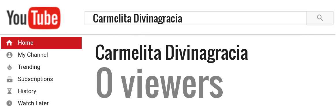 Carmelita Divinagracia youtube subscribers