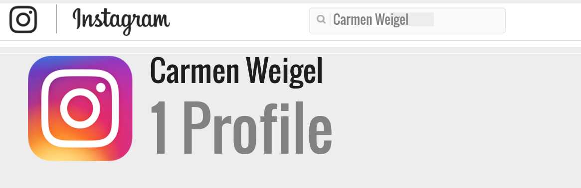 Carmen Weigel instagram account