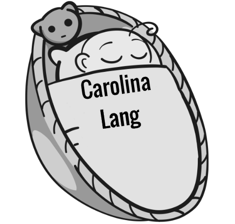Carolina Lang sleeping baby
