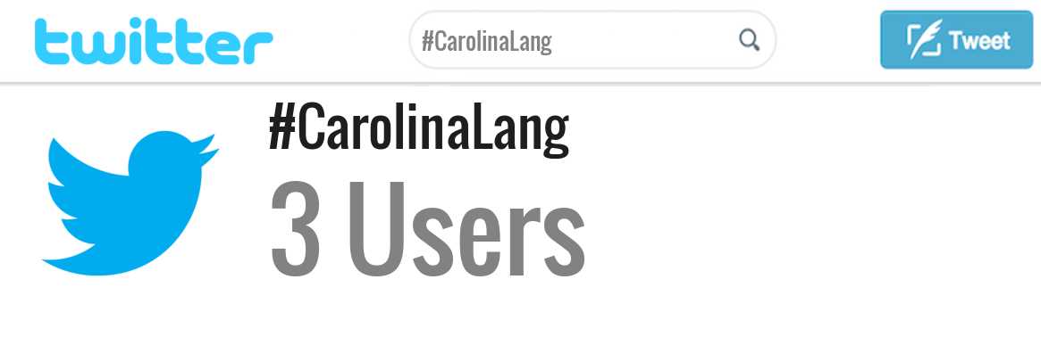 Carolina Lang twitter account