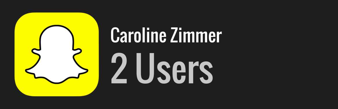 Caroline Zimmer snapchat