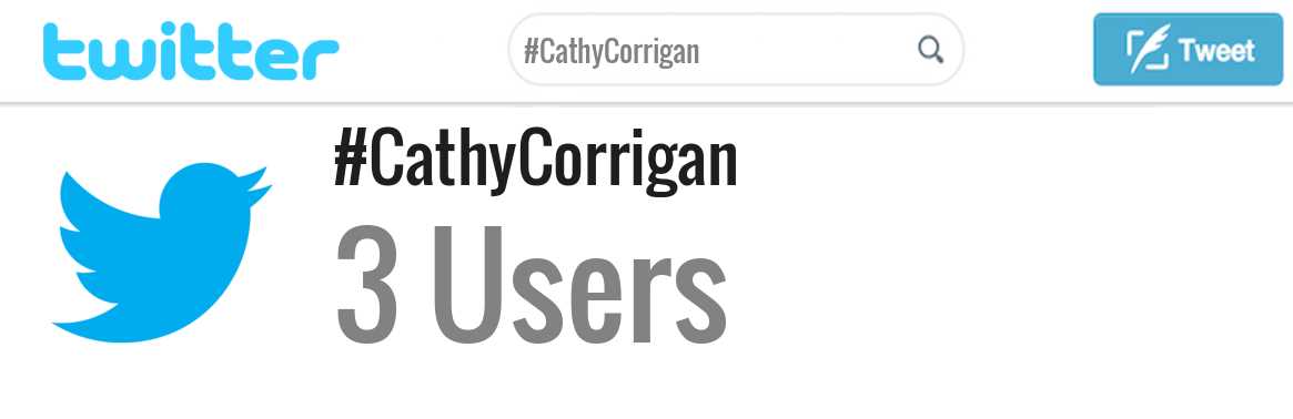 Cathy Corrigan twitter account